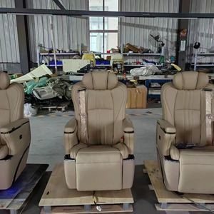 إكسسوارات Alphard لسيارات <span class=keywords><strong>Hiace</strong></span> Van Sprinter V Class W447، مقاعد سيارة كهربائية فاخرة من جلد PU المريح لكبار الشخصيات - Product Image 4