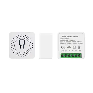 Zigbee Mini Wifi DIYスイッチ16Aは自動化をサポートTuya Smart Wifi Switch 2 Way Control、Smart Home AC 100-240V 50/60hz PC V-0