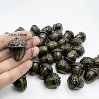 Clochettes rouillées modernes et tendance de 3 cm, réutilisables, en forme de gland, pour la décoration de la maison de campagne, la décoration de Noël et les créations artisanales