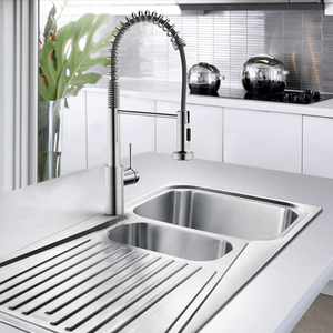 Moderne, enkelgreeps, opbouwkeukenmengkraan van 316 roestvrij staal uit een Chinese fabriek, met uittrekbare kraan. - Product Image 4