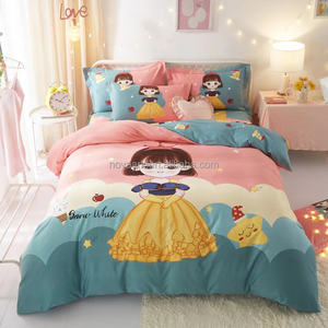 Nouveau design d'ensemble de draps en microfibre de luxe confortables literie d'hôtel drap-housse 4 pièces ensemble drap de lit de dessin animé - Product Image 1