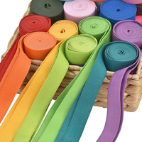 Bande élastique plate tricotée extensible en caoutchouc polyester noir et blanc de couleur en largeur personnalisée pour la couture