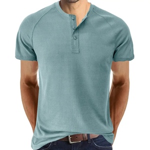 Camiseta Deportiva Masculina de Manga Corta con Botones, Ligera, Informal, para Verano, Estilo Musculoso, Color Negro, Popular, Venta al Por Mayor - Product Image 2