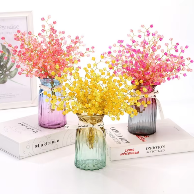 Wholesale 8mm to 20mm Acrylic Crack Round Beads DIY Jewelry Making Shiny Chunky Beads Bulk