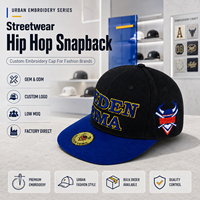 Gorras Snapback Personalizadas de Fábrica con Bordado 3D de 6 Paneles, Gorras de Visera Plana, Gorras de Moda Hip Hop