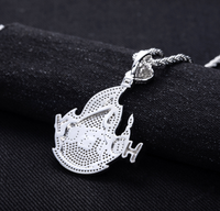 Collier pendentif hip-hop en cuivre incrusté de moissanite, charme de rappeur avec certificat GRA