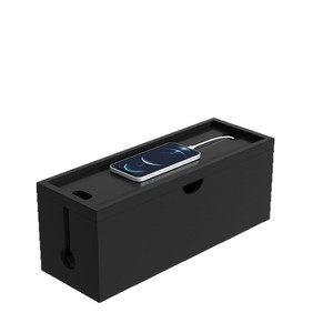 Caja de Almacenamiento de Escritorio Rectangular de 18L, Organizador de Oficina, Estación de Carga para Teléfono y Cables - Product Image 5