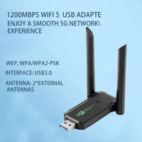 Adaptador WiFi inalámbrico USB de doble banda AC1200 RTL8812AU Tarjeta de red inalámbrica Sin necesidad de controlador Software de hardware de computadora