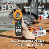 Penjepit Meter Digital 3266TD, Multimeter Mini, Ammeter Multitester NCV DC/AC Volt Amp Ohm Diode penguji ketahanan voltase arus