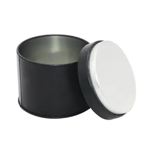 2023 new hot sale custom hinged round airtight tin box container for tea coffee chocolate package with plastic lid