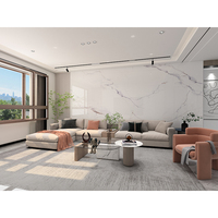 Carrelages de sol en pierre frittée modernes de luxe Finition polie antidérapante résistante aux acides Garantie de 5 ans Nettoyage intensif pour usage commercial
