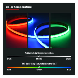 Bande lumineuse RGB super brillante, découpable, sans points, éclairage uniforme, bande lumineuse LED flexible RGB SOB, 10 mm, éclairage décoratif - Product Image 6