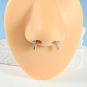 Anillo de Nariz Magnético de Acero Inoxidable, Anillo de Nariz de Serpiente en Forma de Herradura, Clip de Nariz Falso Sin Perforación, Joyería de Piercing de Nariz - Product Image 2