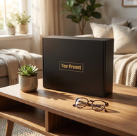 Scatola Regalo Nera Rigida Personalizzata Spessore 2mm con Coperchio, in Carta Kraft Riciclata Biodegradabile Eco-Friendly per Confezionamento Calze - Vendita all'Ingrosso