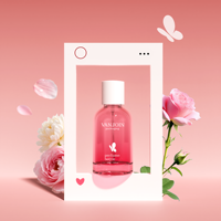Flacon vaporisateur pour brume capillaire parfumée aux fleurs, flacons ronds en verre pour parfum et soins de la peau, emballage de luxe, coffret de voyage avec boîte