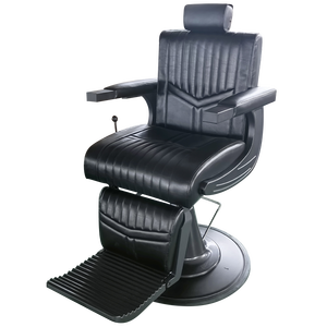 Chaise de Barbier Ergonomique Portable Prête à l'Expédition avec Pompe Hydraulique Noire Robuste Pliable pour Coiffeur en Salon - Product Image 3