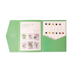 Landschapspapier Verfkwast Diy Aquarel Schilderij Boek Kleurrijke Gouache Tekening Schilderkunst Set Voor Beginners - Product Image 4