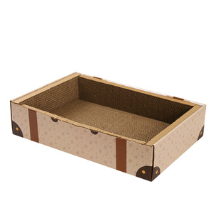 Rascador para gatos, de cartón corrugado, tipo maleta, cama para gatos, juguete para gatos, artículos para mascotas, sin pelusa, producto popular en línea - Product Image 2