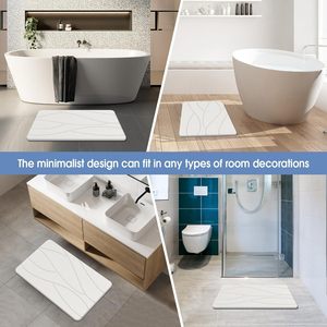 Tapete de Baño de Secado Rápido, Super Absorbente, Antideslizante, de Tierra de Diatomeas, Diseño Minimalista para el Suelo del Baño - Product Image 5