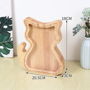 Alcancía de Madera con Forma de Corazón para Niños, Decoración de Mesa Reutilizable con Relieve - Product Image 6