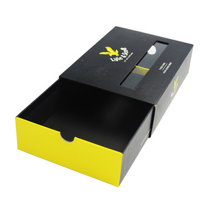 Impresión nuevo diseño cajón <span class=keywords><strong>de</strong></span> cartón negro mate deslizante PET estilo PVC ventana ropa interior caja <span class=keywords><strong>de</strong></span> embalaje - Product Image 3
