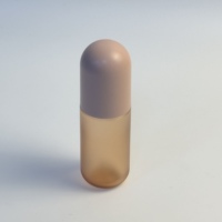Flacon en plastique de luxe de 50 ml en forme de capsule, surface mate, conteneur cosmétique vide pour sérum et tonique, emballage OEM