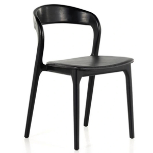 Silla de cafetería de cuero de estilo nórdico <span class=keywords><strong>italiano</strong></span> a bajo precio, silla de comedor de madera de Fresno para <span class=keywords><strong>restaurante</strong></span> de Hotel - Product Image 3