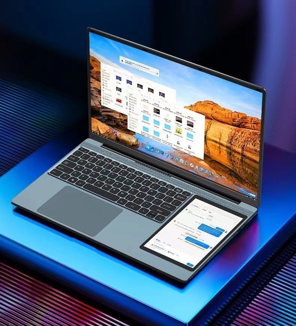 OEM Logo 15.6" +7" Intel N100 Processor DDR4 8/16/32GB Notebook Dual Laptop Screen Businessss Laptop 512GB SSD for Business Home