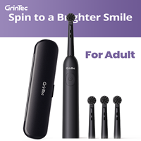 Nouvelle conception de brosse à dents électrique sonique rotative, poils doux intelligents, étanche IPX7, charge de type C, brosse à dents portable de voyage