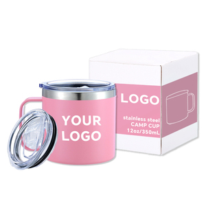 12/14oz <b>Double</b> <b>Wall</b> Vacuum Insulated Stainless Steel Travel Mug with Handle and Lid Leak-Proof BPA Free - Product Image 1