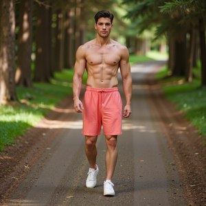 Shorts décontractés en coton pour hommes, décontractés au sel lavé personnalisés, shorts vintage en coton de confort vieilli, tendances de la mode élégantes pour hommes - Product Image 5