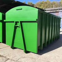 Conteneur à benne basculante pour déchets de béton et ferraille avec porte à charnière, matériau Q235, certifié CE, pour usage domestique