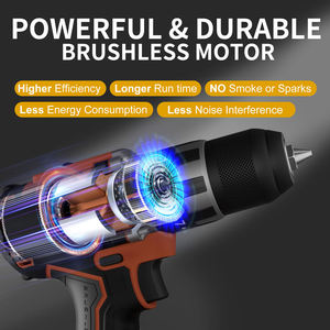 Perceuse à percussion sans fil 20V haute puissance, perceuse électrique sans balais au lithium rechargeable, tournevis électrique à couple de 13 mm, OEM - Product Image 2