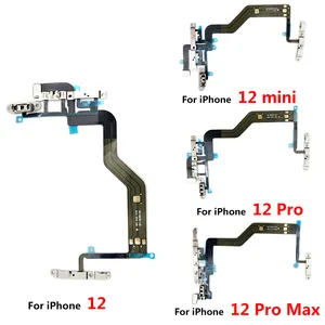 Groothandel Power Volume Knop Toets Voor Iphone 11 12 Pro Max 12 Mini Power Switch Volume Mute Controle Flex Kabels Voor Mobiele Telefoon