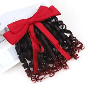 Synthetic Retro Ponytail with Comb Europe Princess Curly Puff Ponytail Clip in Hair Tail Natural False Hair Extension