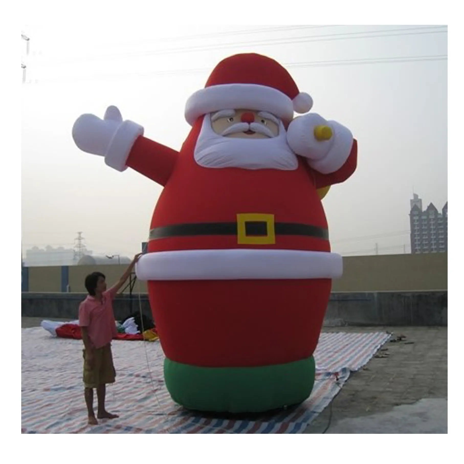 अमेरिका छुट्टियों कस्टम बिक्री के लिए विशाल inflatable क्रिसमस सांता क्लॉस
