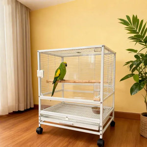 Jaula para Pájaros de Metal Resistente de Primera Calidad, Jaula para Mascotas con Rueda para Correr y Base - Product Image 1