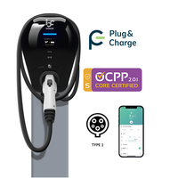 OCPP 2.0.1 ISO15118 Estación de carga de coche eléctrico para el hogar Ik10 J1772 40amp 32A 7kw 9.6kw Cargador rápido Ev