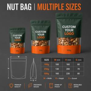 Sachet Doypack Personnalisé Anti-Odeur <span class=keywords><strong>pour</strong></span> Chips et Noix, Refermable avec Fermeture Éclair, 100g, Doublure en Feuille VMPET - Product Image 4