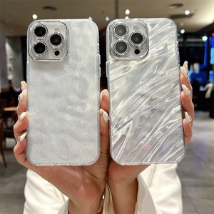 Coque de téléphone antichoc mignonne à paillettes laser de luxe en argent pour <span class=keywords><strong>iPhone</strong></span> 15 14 13 12 Pro Max coque arrière - Product Image 1