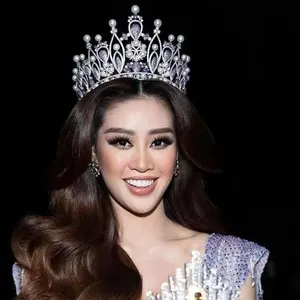 Grosir mahkota internasional miss world menggunakan mahkota besar berkualitas tinggi