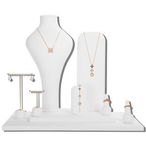 Nuevo Maniquí de Exhibición de Joyería, Soporte de Exhibición de Collares y Colgantes, Soporte Metálico de Alta Gama, Accesorios de Exhibición de Joyería de Microfibra - Product Image 5