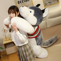 Husky poupée grand chien ours en peluche poupée mignon oreiller cadeau petit cadeau en gros