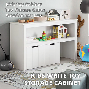Wholesale Children Playroom Organizer <b>Solid</b> <b>Wood</b> Kindergarten <b>Bookcase</b> Storage Unit - Product Image 2