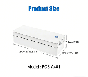 Impresora Térmica Portátil Profesional POS-A401S, Impresión <span class=keywords><strong>de</strong></span> Documentos Térmica A4, Sin Necesidad <span class=keywords><strong>de</strong></span> Tinta, Texto Nítido <span class=keywords><strong>de</strong></span> 300 dpi, 2600 mAh - Product Image 1