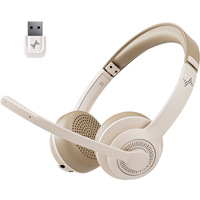 Casque sans fil JIAMQISHI 5.0, casque de centre d'appels à réduction de bruit ENC, casque d'ordinateur supra-auriculaire