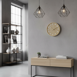 Relógio de Parede de Plástico com Design Art Déco Natural de Alta Qualidade, Minimalista e Silencioso, para Sala de Estar e Decoração de Casamento Sentimental - Product Image 4