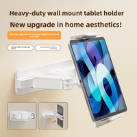 Support de tablette mains libres pour diffusion en direct, support mural extensible pour téléphones et iPad, réglable et pliable pour utilisation au lit