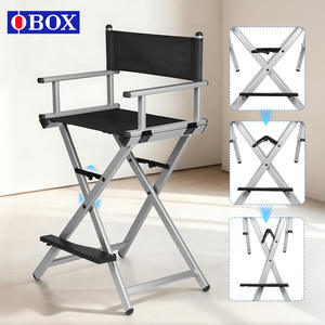 Chaise de directeur OBOX en alliage d'aluminium, chaise de maquillage pliable, chaise de jardin portable, style moderne, tabouret pliable - Product Image 5