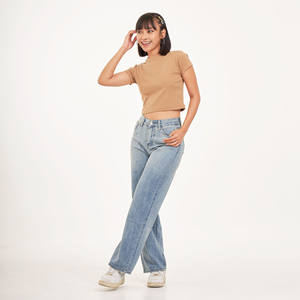 เสื้อยืดแขนสั้นสำหรับผู้หญิงเสื้อครอปแบบลำลองสำหรับฤดูร้อนเสื้อยืดเด็กพิมพ์ลายเป็นมิตรต่อสิ่งแวดล้อมระบายอากาศได้เข้ารูป - Product Image 4